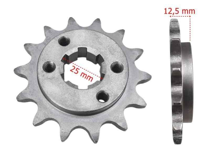 Atv Ön Dişli 520-14T İç 25 Mm 2 Delikli Setli Öm