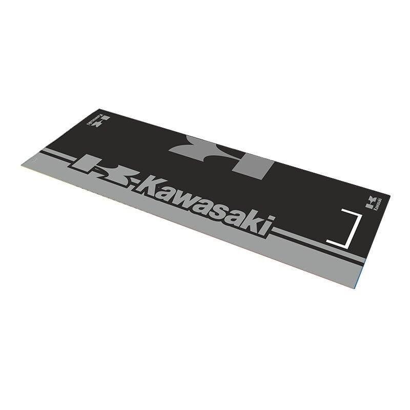 Kawasaki Gri Desenli 80 X 220 Cm Kaydırmaz Motosiklet Halısı 80 220