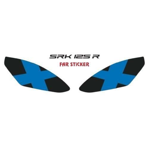 Rks Srk 125 R 2023 - 2025 Uyumlu Far Sticker Mavi X