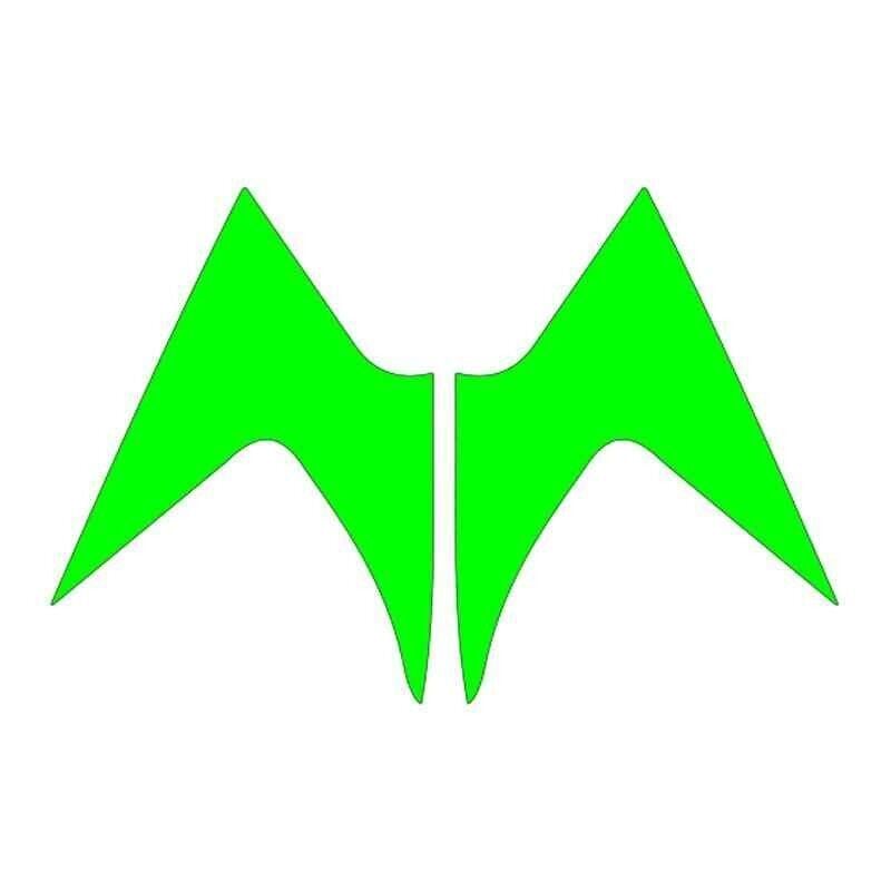 Mondial Mh Drift 2011 - 2020 Uyumlu Flo Yeşil Ön Siperlik Yan Sticker