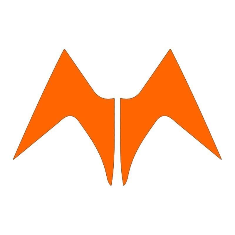 Mondial Mh Drift 2011 - 2020 Uyumlu Flo Turuncu Ön Siperlik Yan Sticker