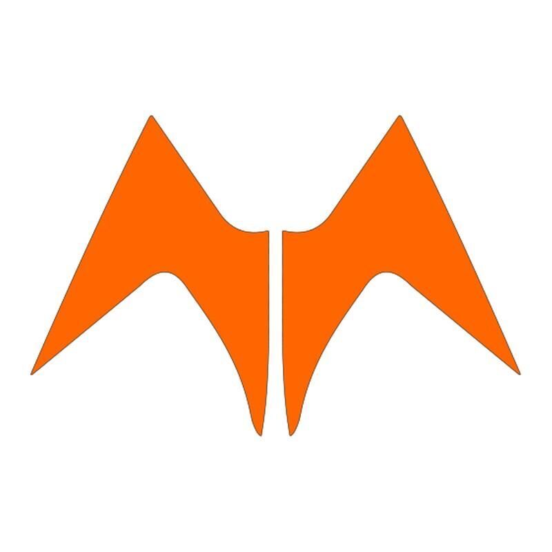 Mondial Mh Drift 2011 - 2020 Uyumlu Flo Turuncu Ön Siperlik Yan Sticker