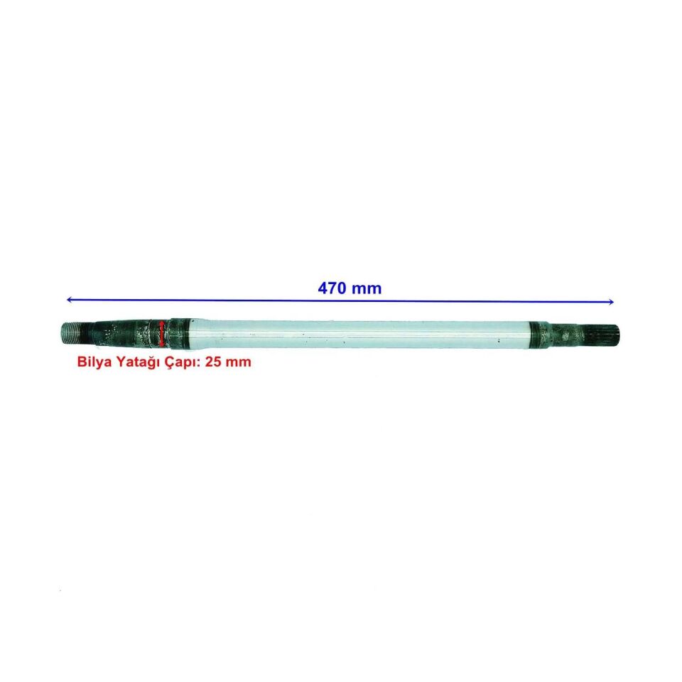 E-Yük Arabası Aks 470X18 Freze Sekman Yataklı Öm