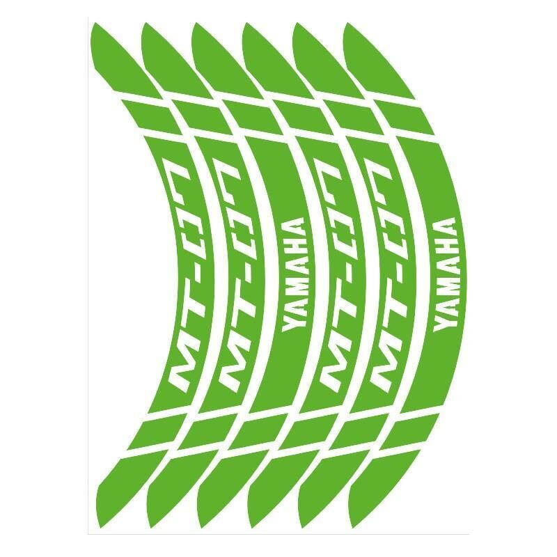 Yamaha Florasan Yeşil Geniş Mt-07 Uyumlu 1 Set Jant Şeridi