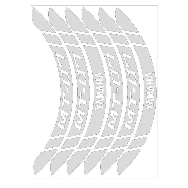 Yamaha Reflektör Beyaz Geniş Mt-07 Uyumlu 1 Set Jant Şeridi