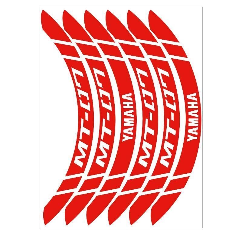 Yamaha Reflektör Kırmızı Geniş Mt-07 Uyumlu 1 Set Jant Şeridi