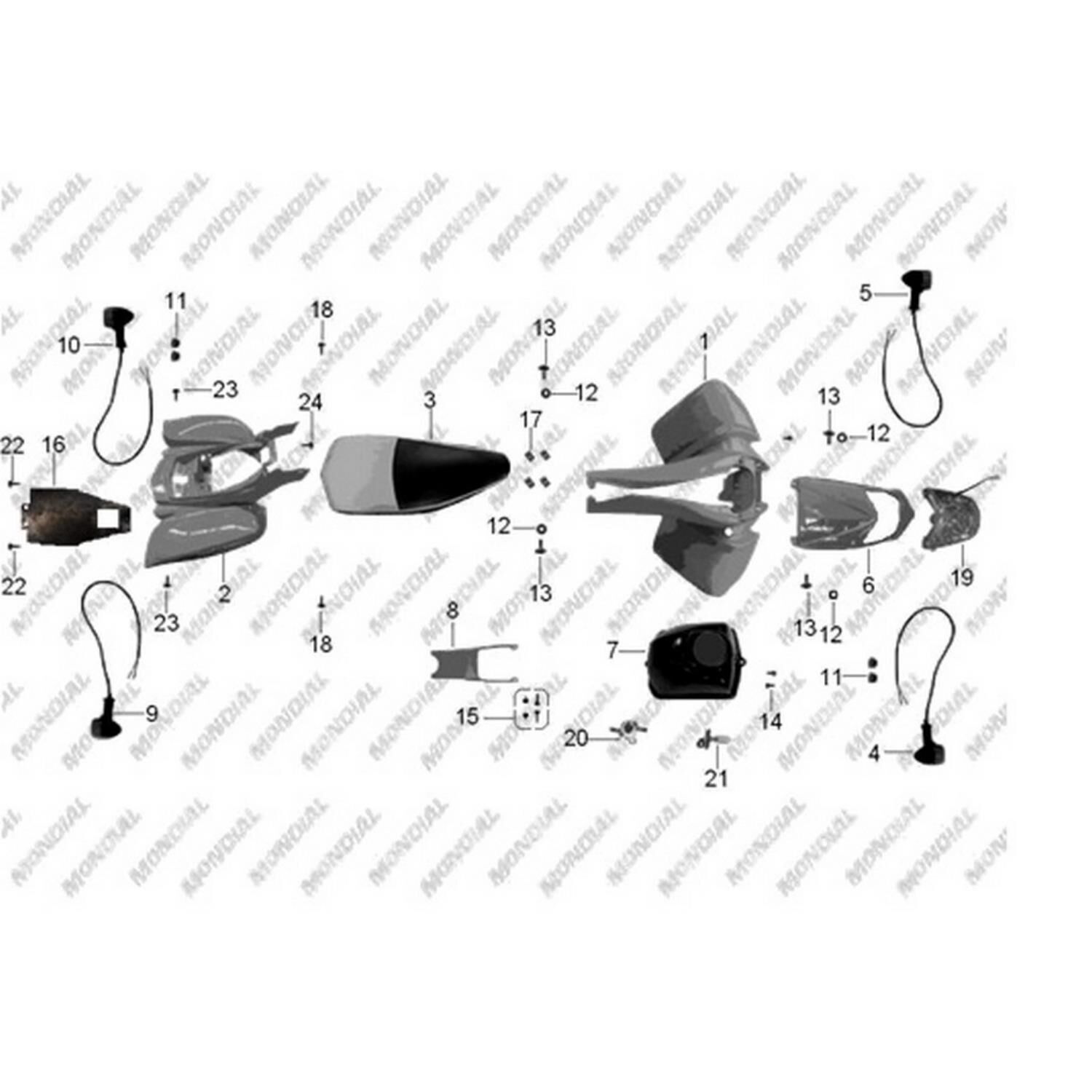 Atv 200 Jackal-X Sol Arka Sinyal Komple Orj