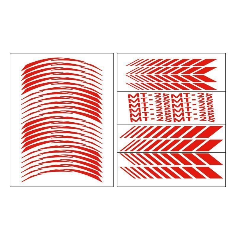 Yamaha Florasan Kırmızı Mt-25 Uyumlu Racıng 1 Set Jant Şeridi