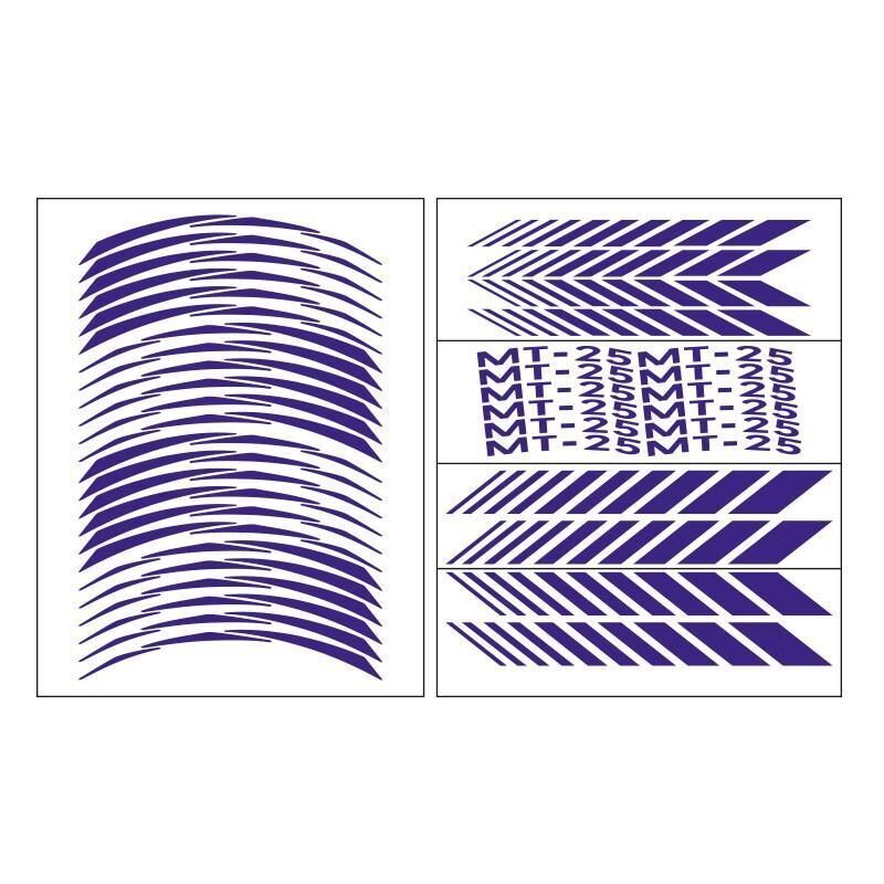 Yamaha Reflektör Mavi Mt-25 Uyumlu Racıng 1 Set Jant Şeridi