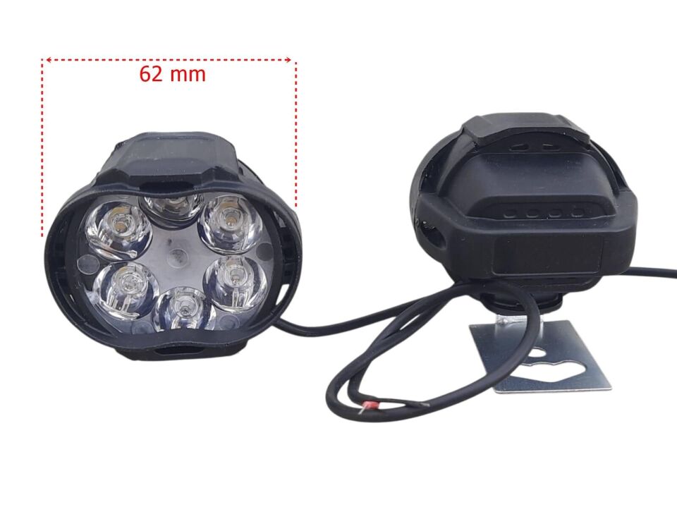 Sis Lambası Yuvarlak 6 Ledli Çakar-Düz 2 Li