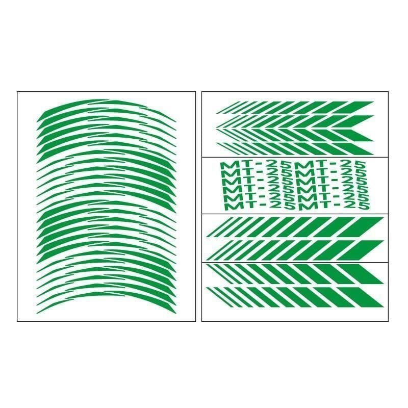 Yamaha Reflektör Yeşil Mt-25 Uyumlu Racıng 1 Set Jant Şeridi