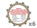 Cf Moto Sr250 Debriyaj Balatası 6 Lı 12T A Kalite 100-120-134 Mm