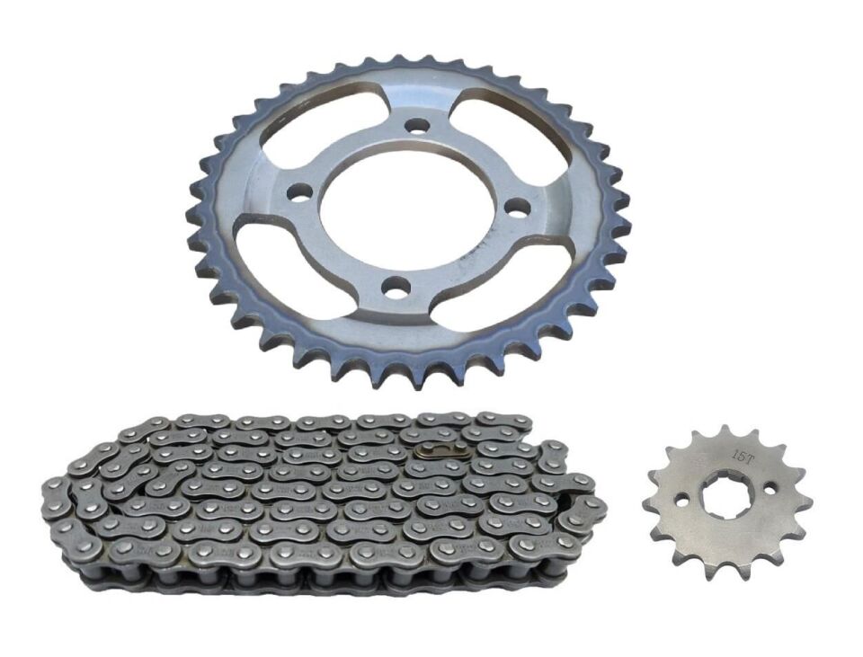 125Cg Cgl Kaplinli Ön-Arka Dişli Zincir Set İth 428H 110L 38-15T