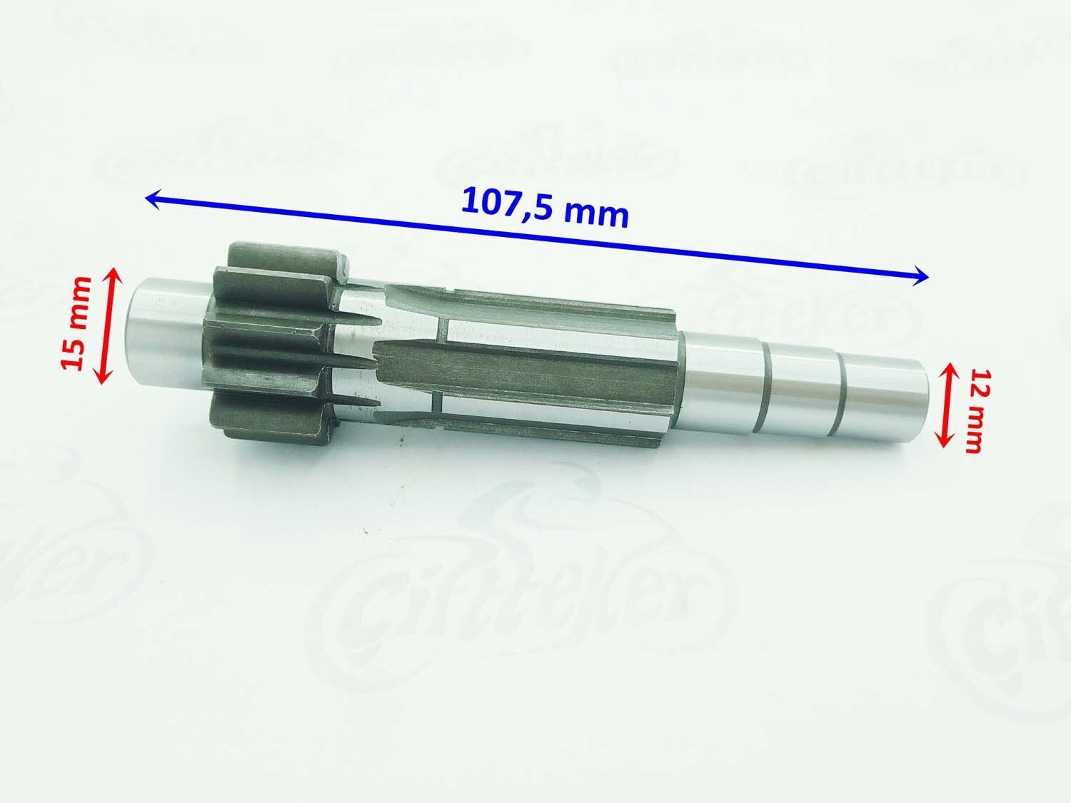 E-Yük Ar Şan Mili 11T Dişlili Çap 20X6 Kanallı Öm