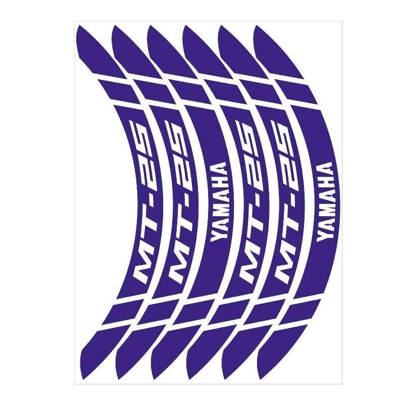 Yamaha Reflektör Mavi Geniş Mt-25 Uyumlu 1 Set Jant Şeridi