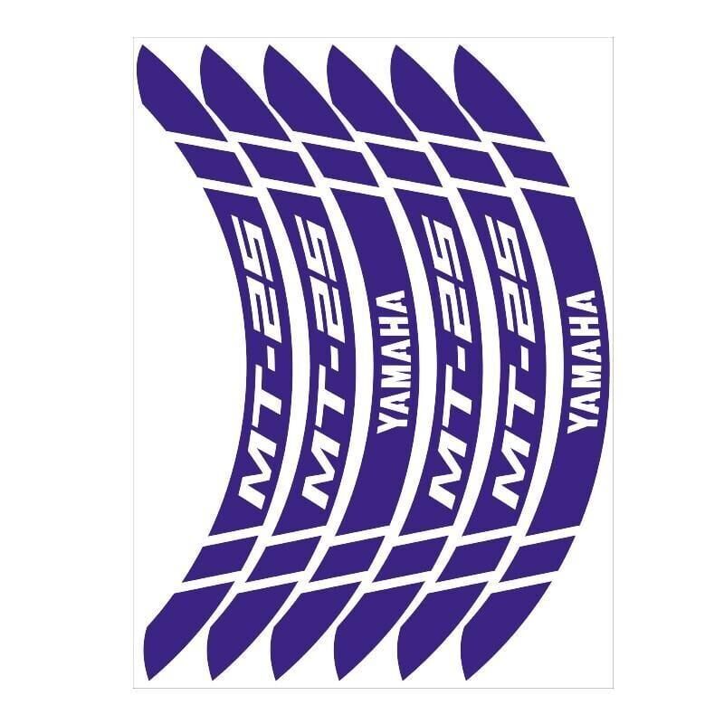 Yamaha Reflektör Mavi Geniş Mt-25 Uyumlu 1 Set Jant Şeridi