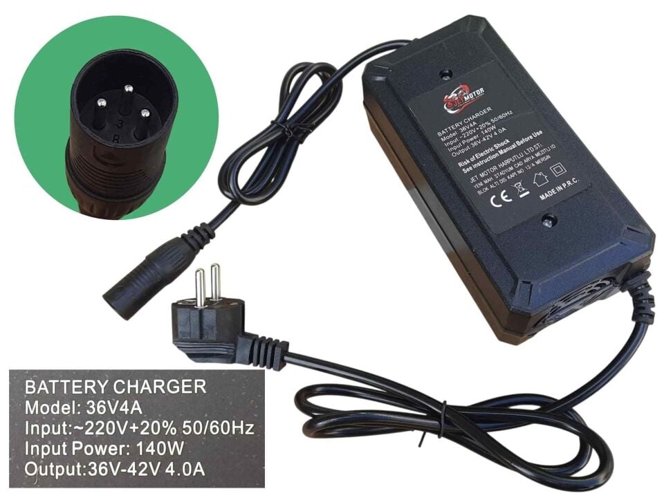 Ebıs E-Bis Şarj Cihazı 36V 4Ah (3 Fişli)