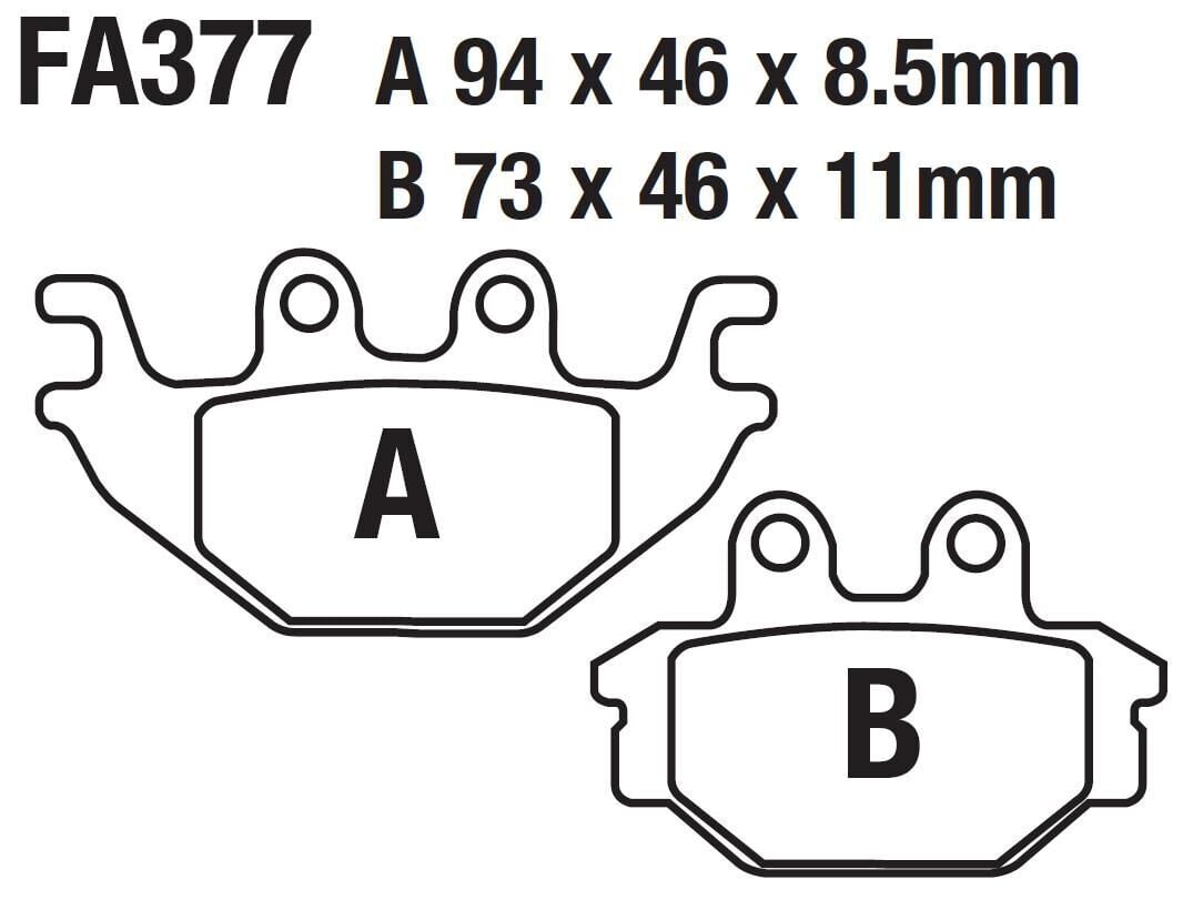 Yamaha Arka Fren Disk Balatası Fa377 Mt 125- Yzf-R 125