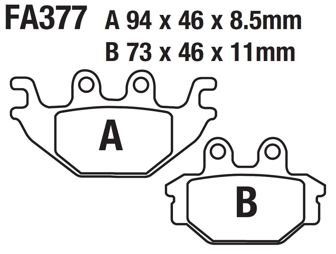 Yamaha Arka Fren Disk Balatası Fa377 Mt 125- Yzf-R 125