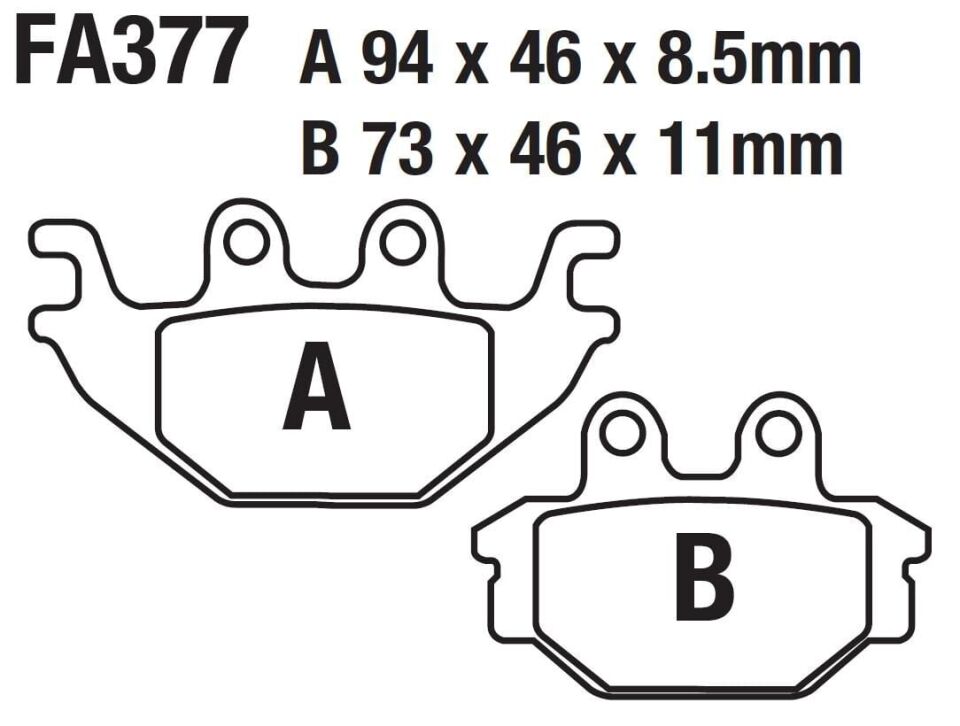 Yamaha Arka Fren Disk Balatası Fa377 Mt 125- Yzf-R 125