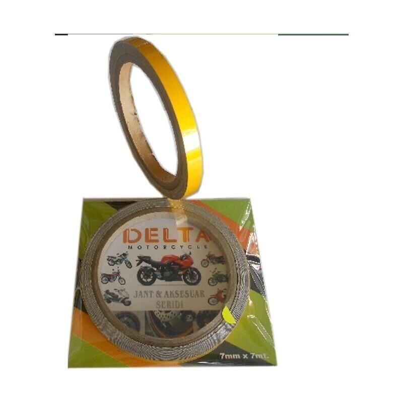 Sarı 7Cm X 7 M Opak 1 Set Jant Şeridi